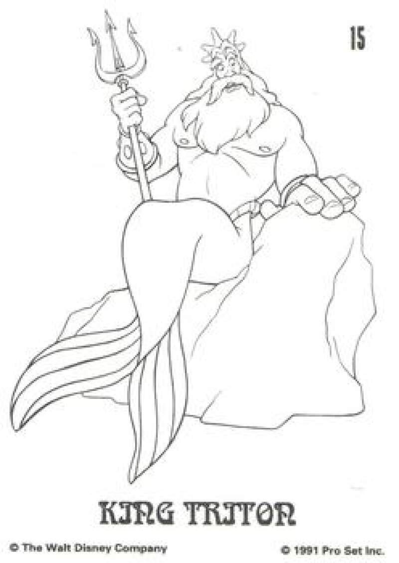 Pro set the little mermaid color in cards nonsport king tritonariel official trading card recaping the scenes from the animated classic in raw nm or better condition at s entertainment