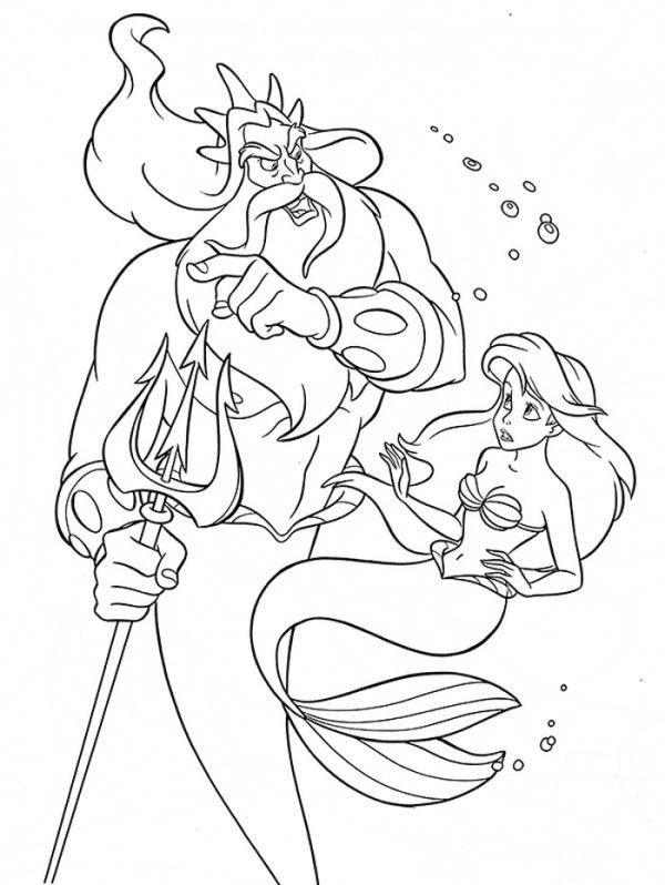 King triton coloring pages pdf for your kids