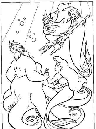 The little mermaid coloring page