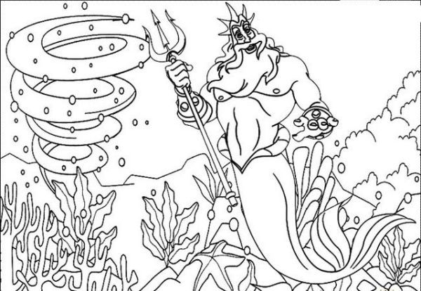 King triton coloring pages pdf for your kids