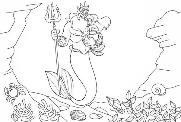 King triton coloring pages pdf for your kids