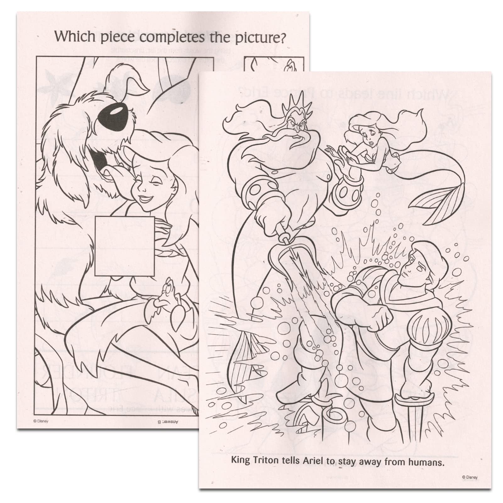 Little mermaid coloring book set