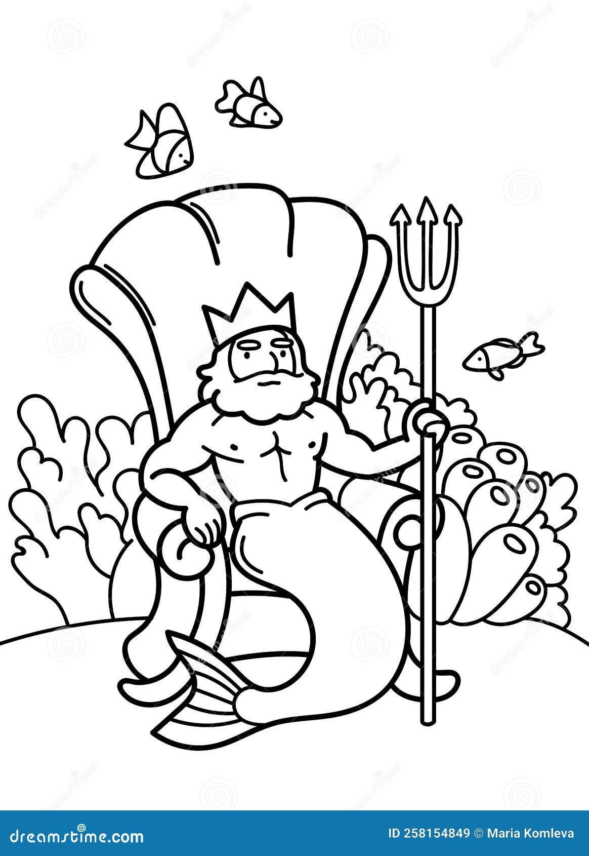 Water mermaid king character stock illustrations â water mermaid king character stock illustrations vectors clipart