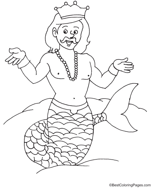 Happy merman coloring page download free happy merman coloring page for kids best coloring pages