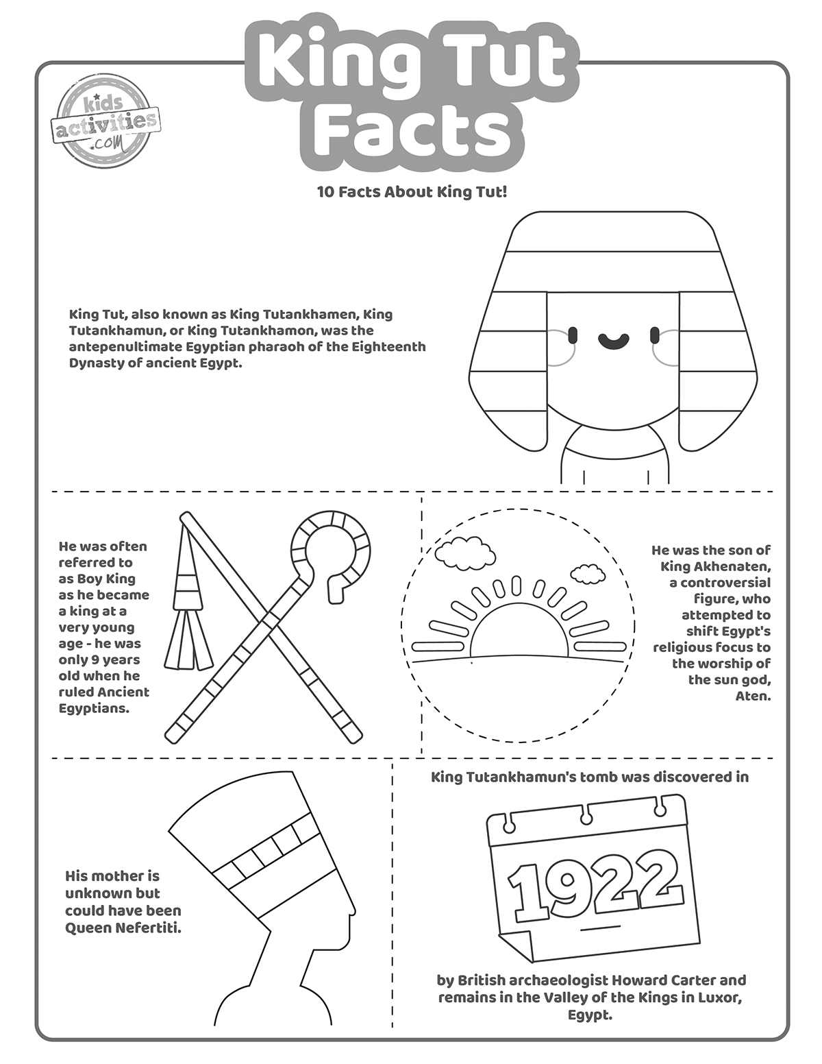 Interesting king tut facts for kids kids activities blog