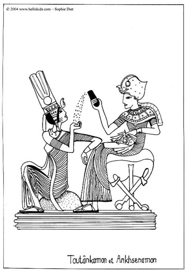 Tutankhamun coloring pages