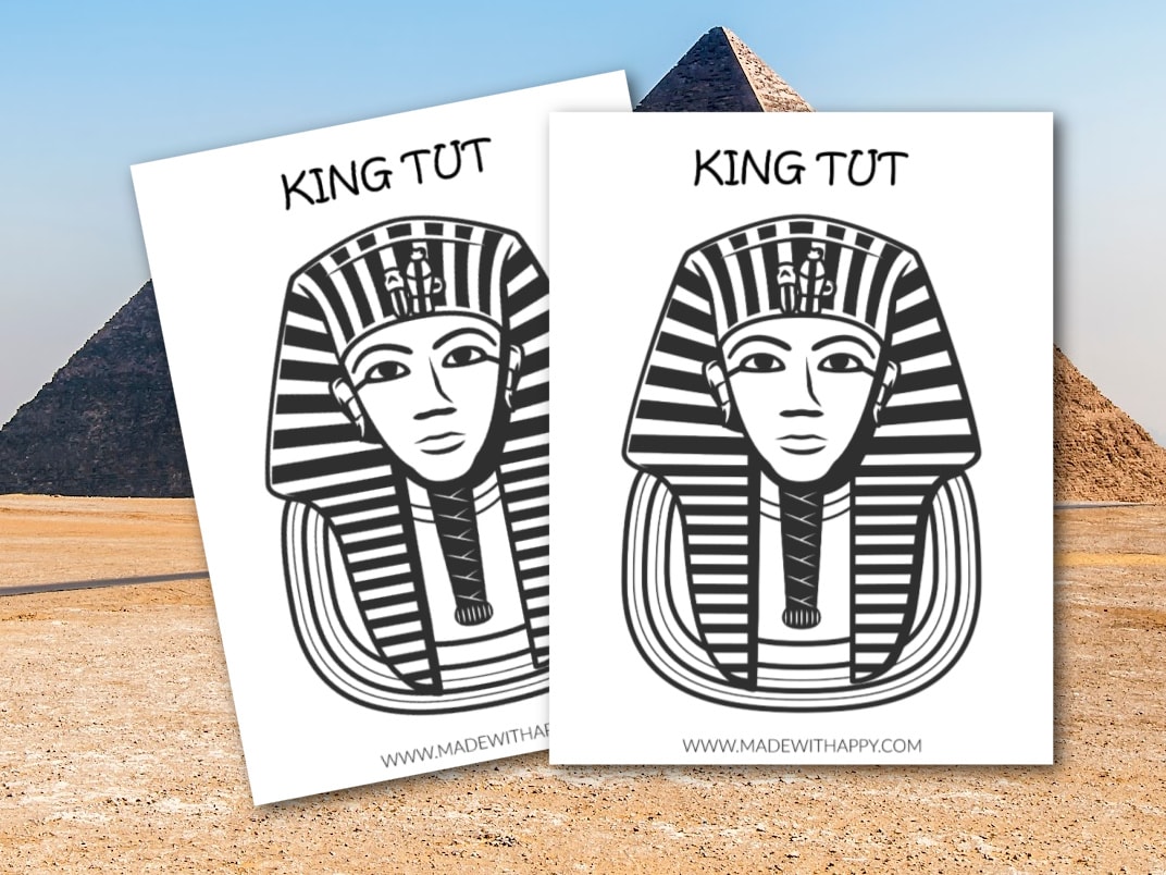 Free king tut coloring page