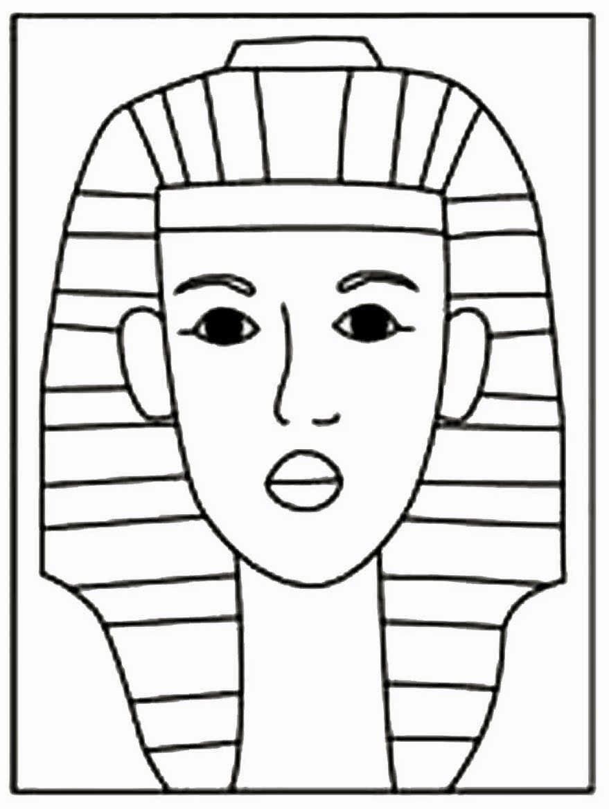 Easy how to draw king tut tutorial and king tut coloring page history drawings history projects egyptian art