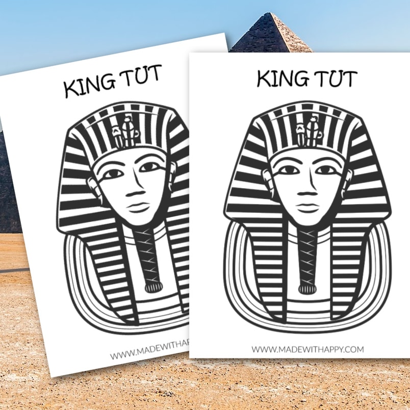 Free king tut coloring page