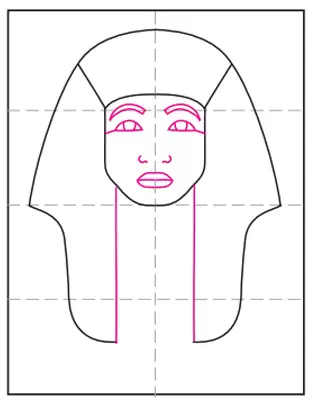 Easy how to draw king tut tutorial and king tut coloring page
