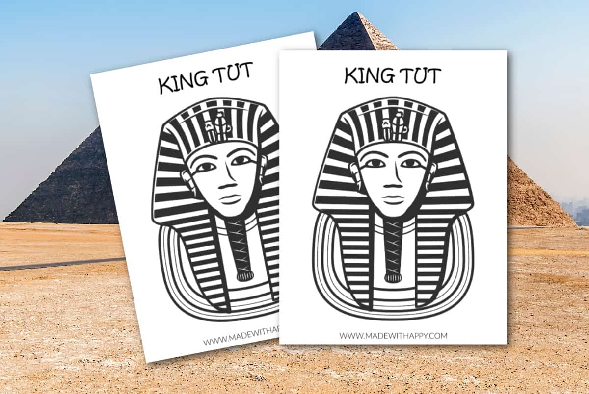 Free king tut coloring page