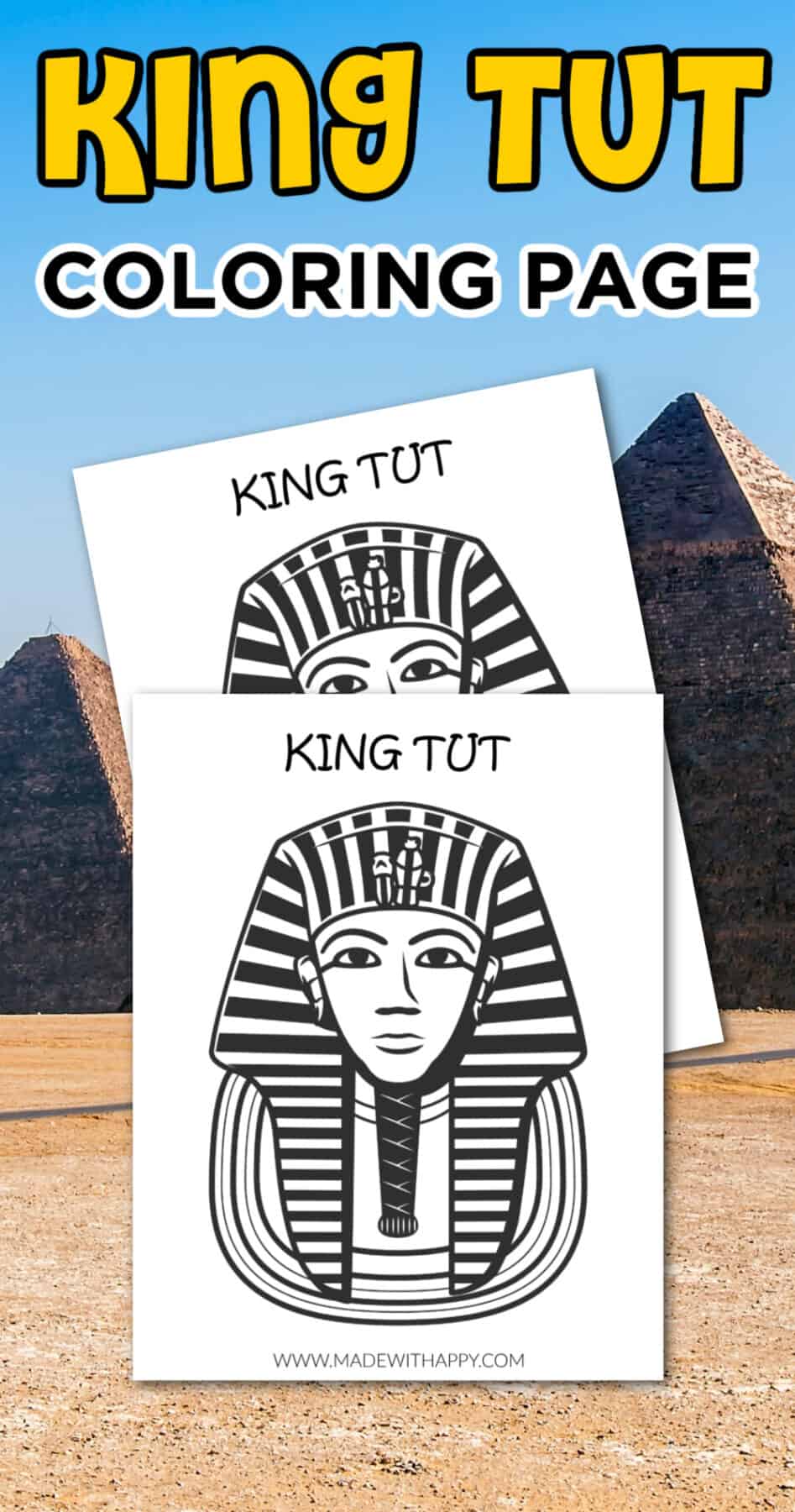 Free king tut coloring page