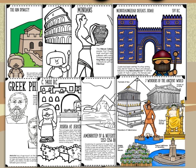World history coloring pages