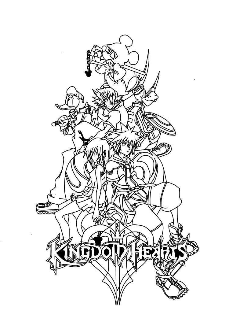 Explore the magical kingdom of hearts with coloring pages