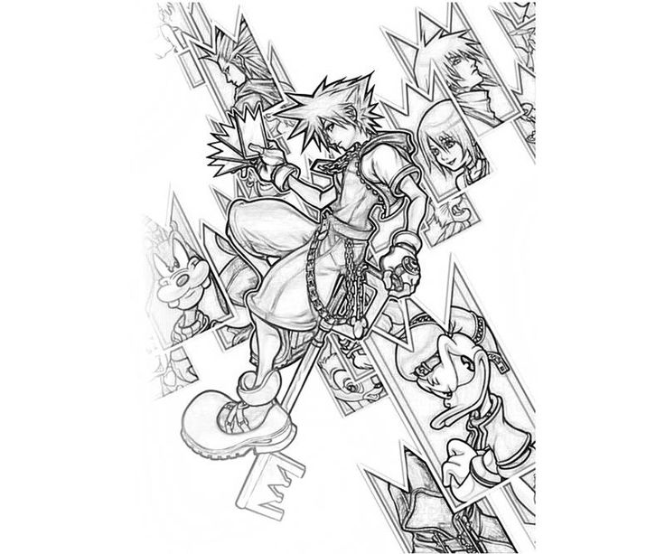 Kingdom hearts coloring pages kingdom hearts tattoo heart coloring pages kingdom hearts