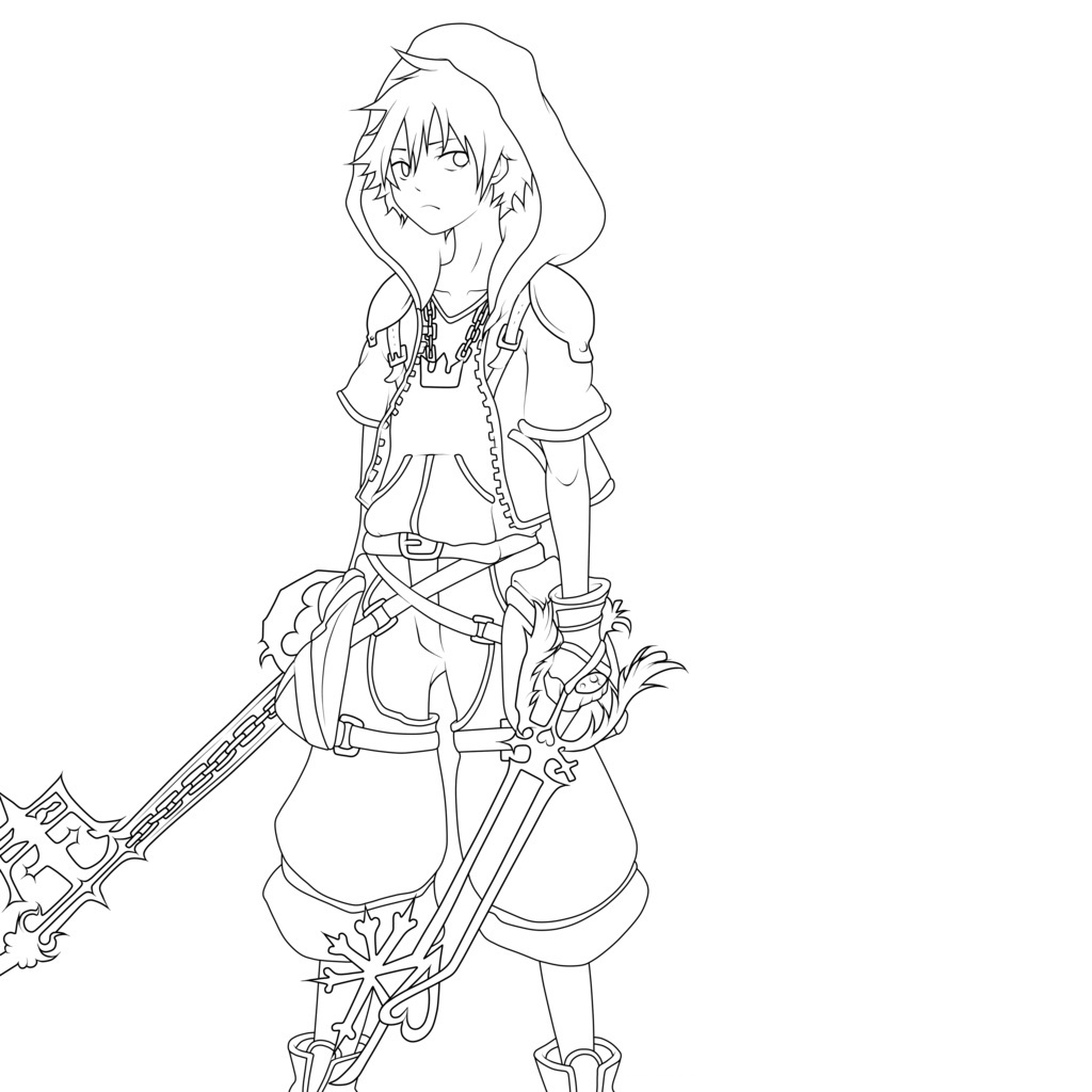 Free printable kingdom hearts coloring pages for kids