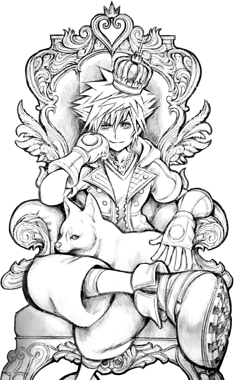 Media there is a dog in the th anniversary art of kh sora hidden behind the text credit to kingdomheartsnyctophiliac rkingdomhearts
