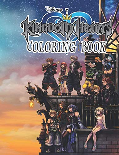 Kingdom hearts coloring book beautiful illustrations of kingdom hearts for kids and adults