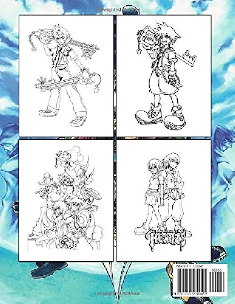 Kingdom hearts coloring book inspired by kingdom hearts game series olive campbell books