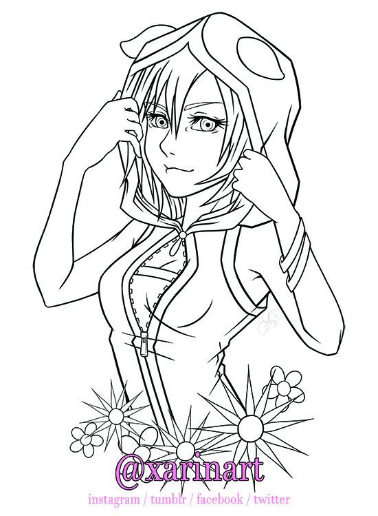 Kairi lineart fanartdrawing kingdom hearts amino