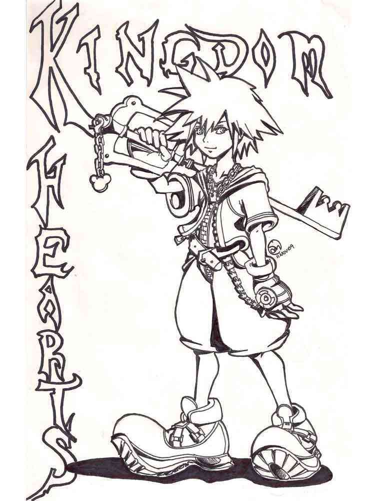 Kingdom hearts coloring pages