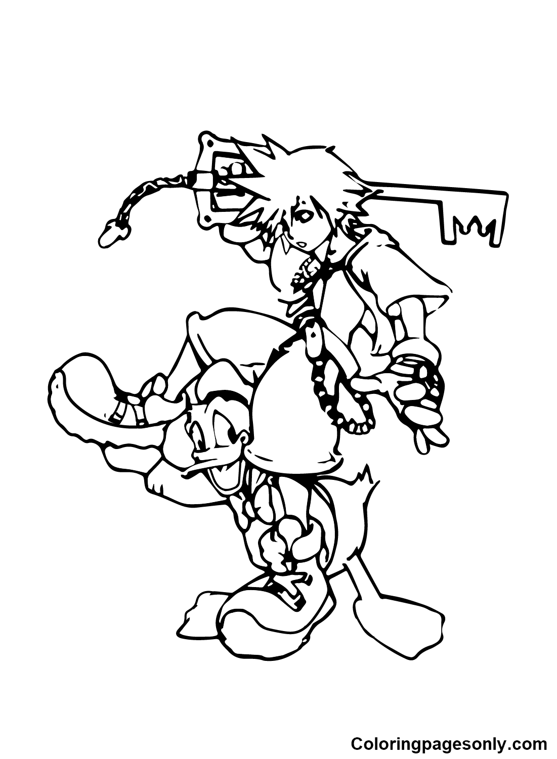 Kingdom hearts coloring pages printable for free download