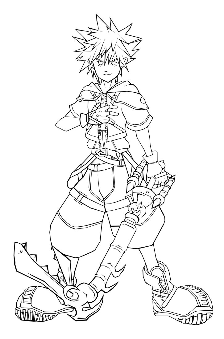 Free printable kingdom hearts coloring pages for kids