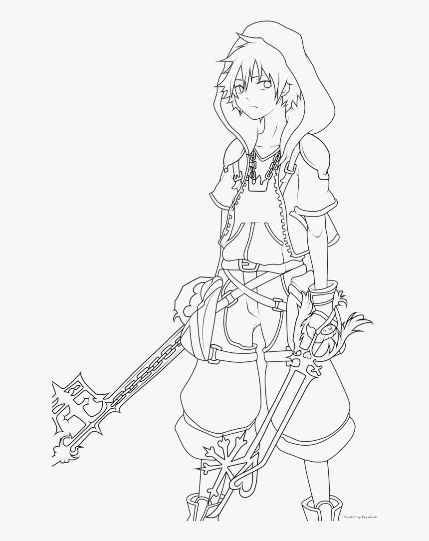 Kingdom hearts outline coloring pages funny new with