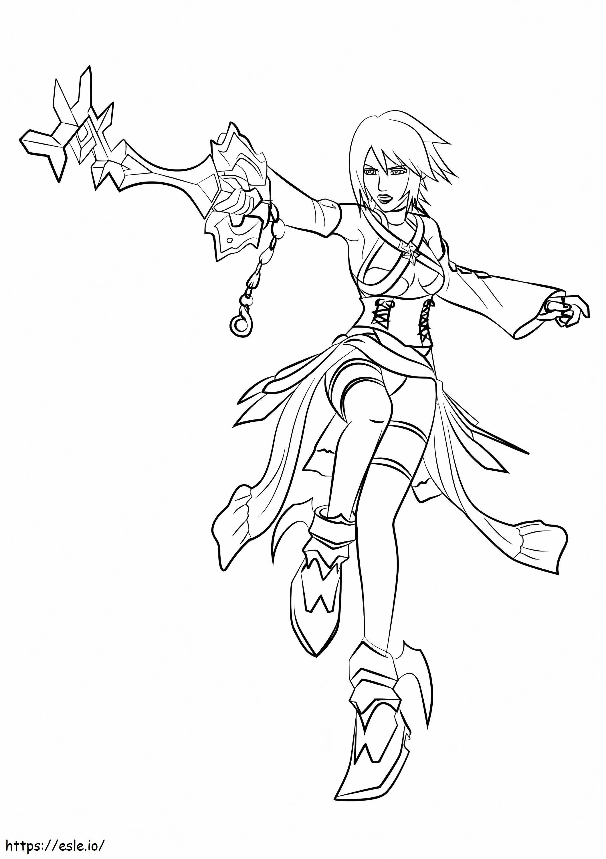 Aqua from kingdom hearts coloring page