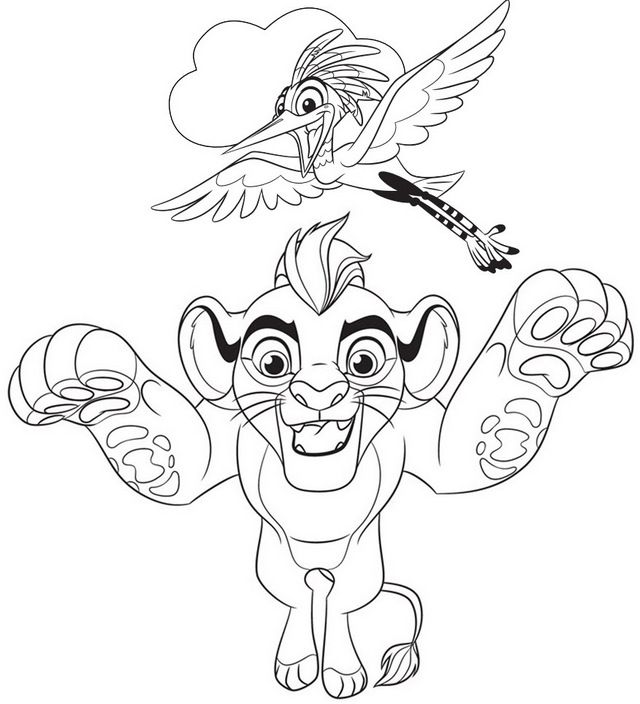 Kion and ono coloring page of lion guard lion coloring pages lion king fan art lion king drawings