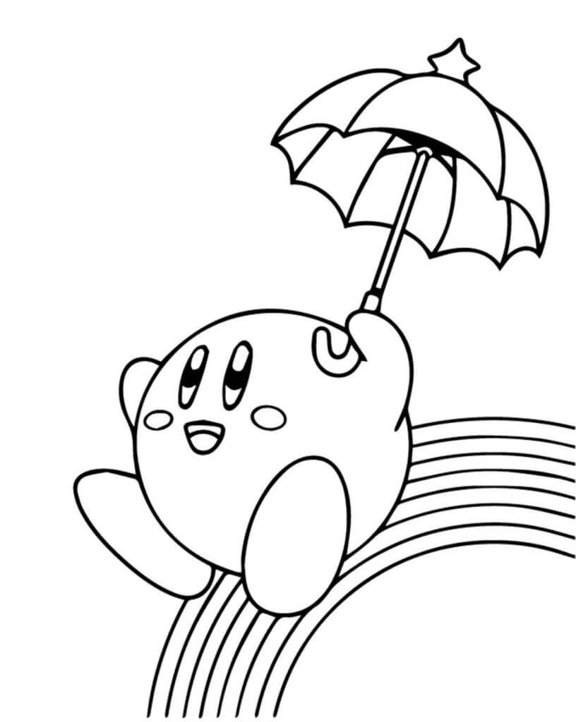 Basic rainbow coloring page