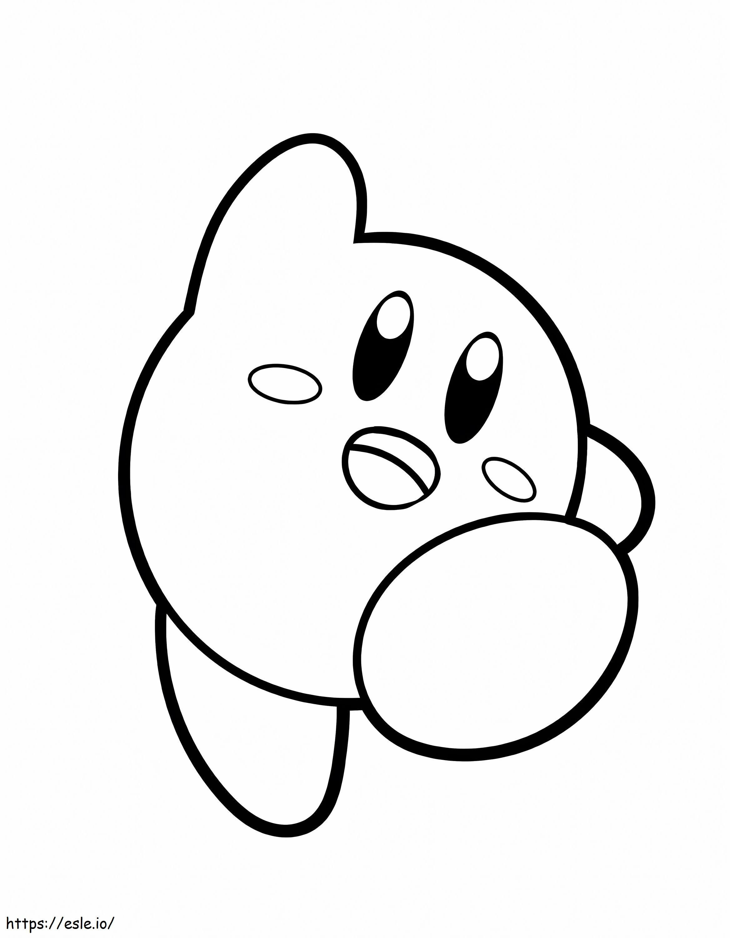 Kirby feliz coloring page