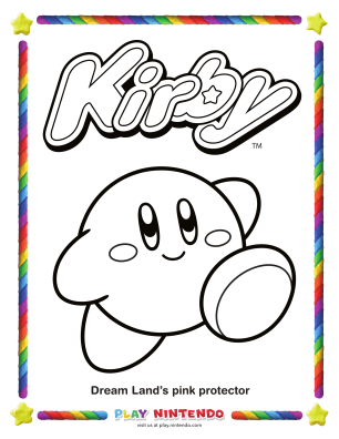 Nintendo releases special coloring pages for kirbys th anniversary