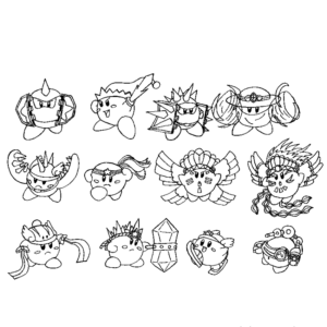 Kirby coloring pages printable for free download