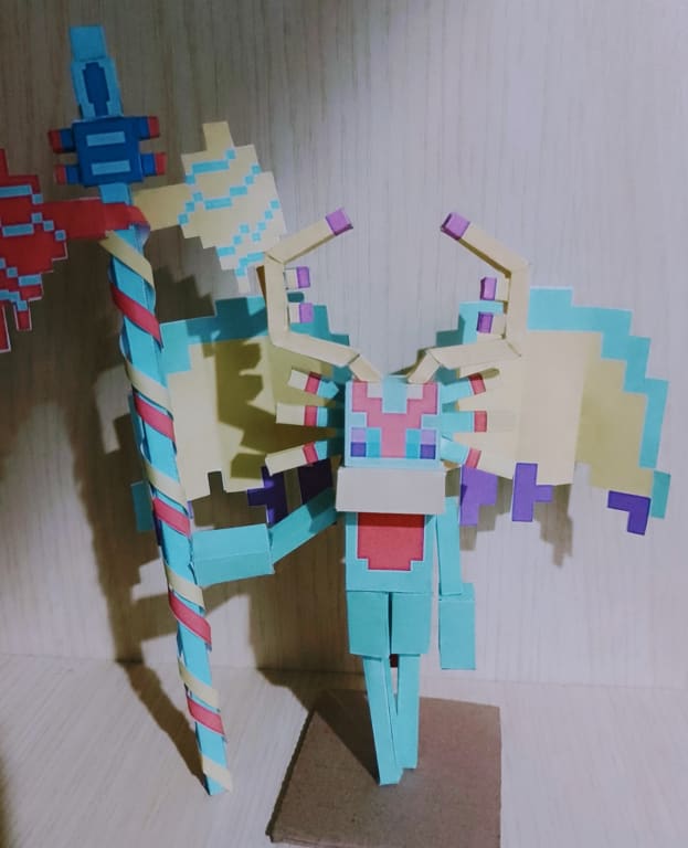 Pixel papercraft