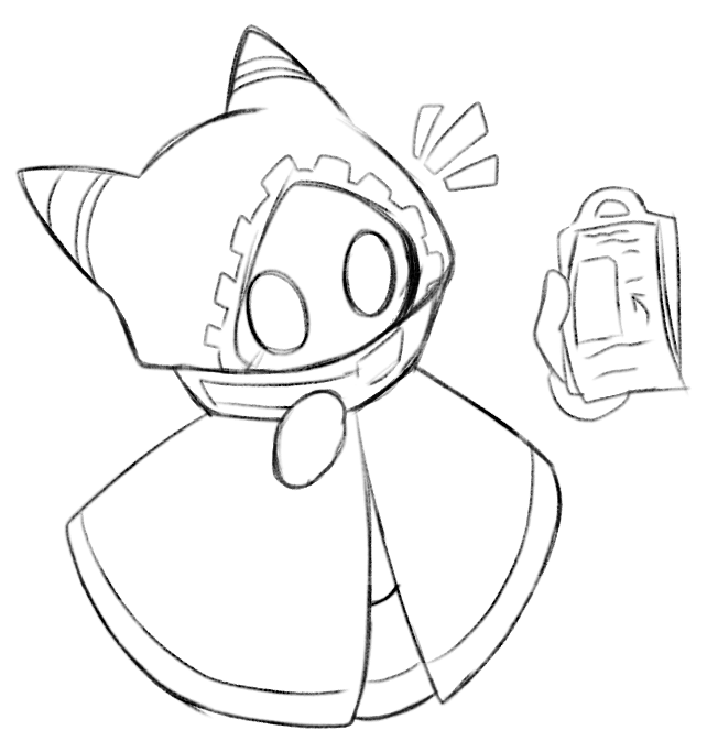 After a bunch of years i finally found it a bit easier to draw magolor its only a sketch since i didnt like the coloring but im happy for the ears being