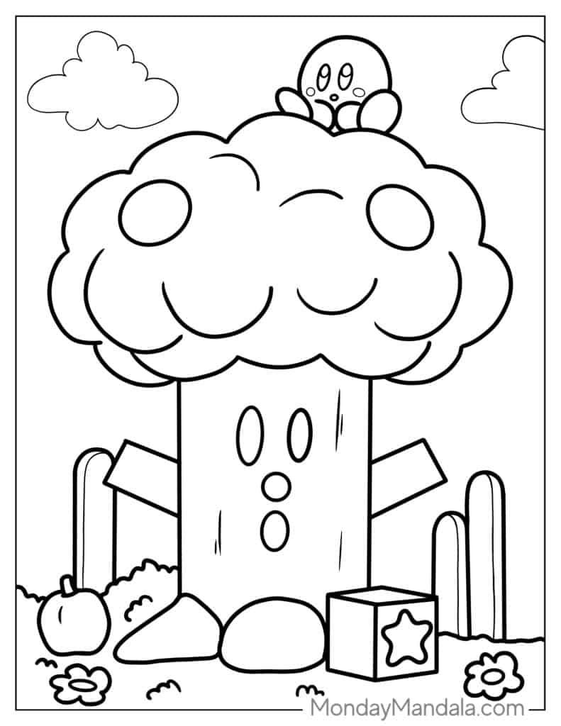 Kirby coloring pages free pdf printables