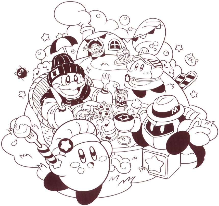 Thanks kirby wiki on x the kirby cafã artstyle is usually sort of minimalist but this art from the run is neat because it feels way closer to the kind of