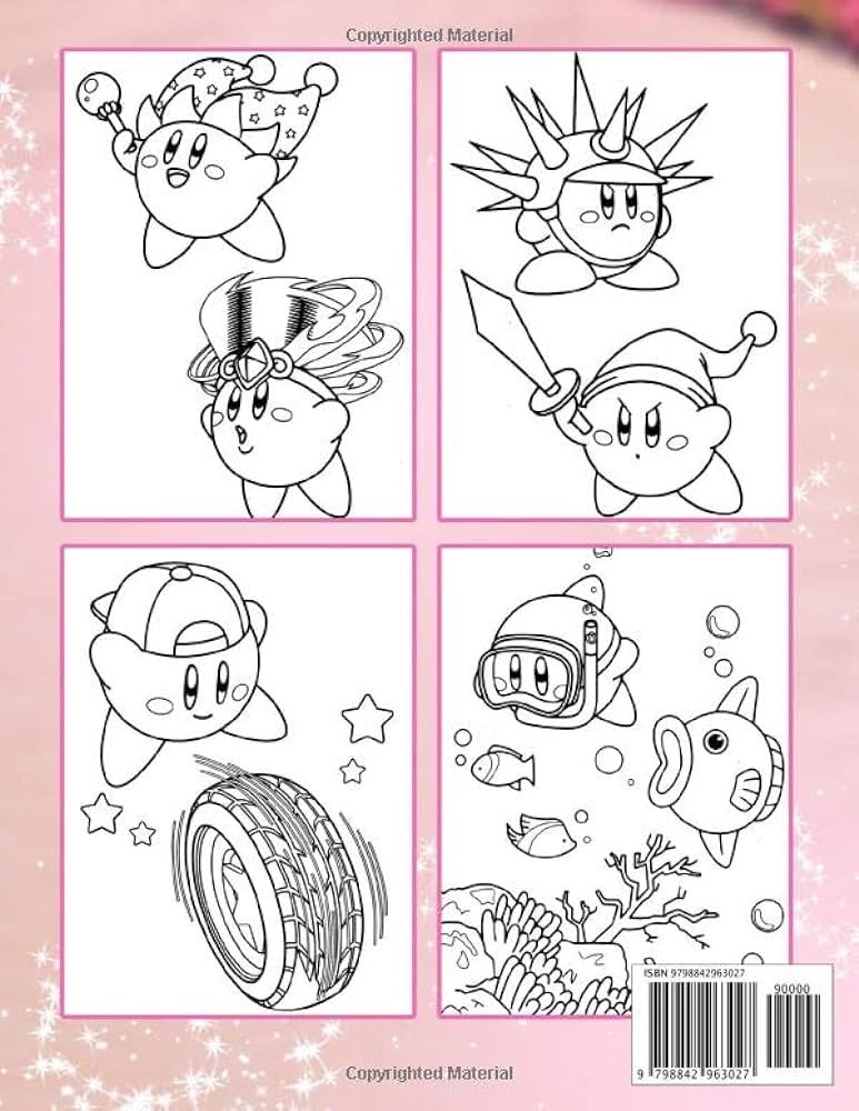 Kãrby coloring book high quality and unique kãrby illustration pages for kids teens and all fans mint kirby books