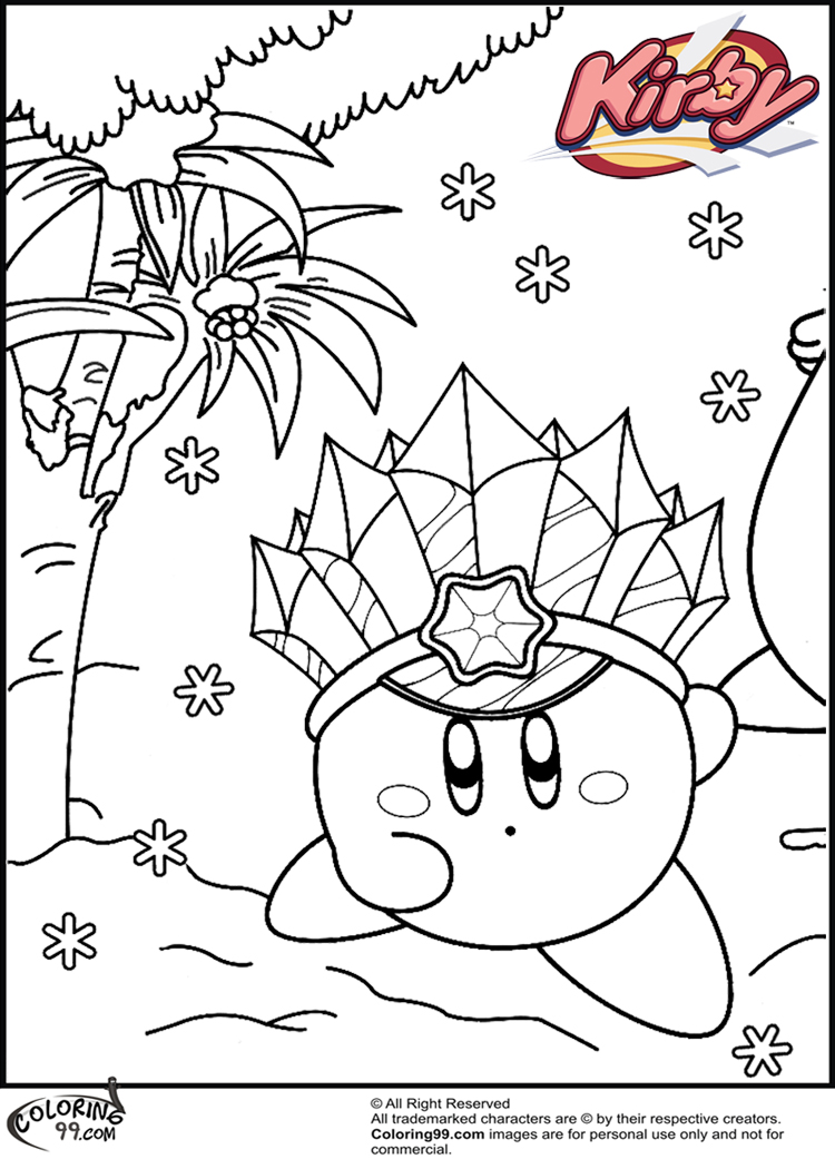 Kirby coloring pages team colors