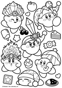 Kirby free to color for children