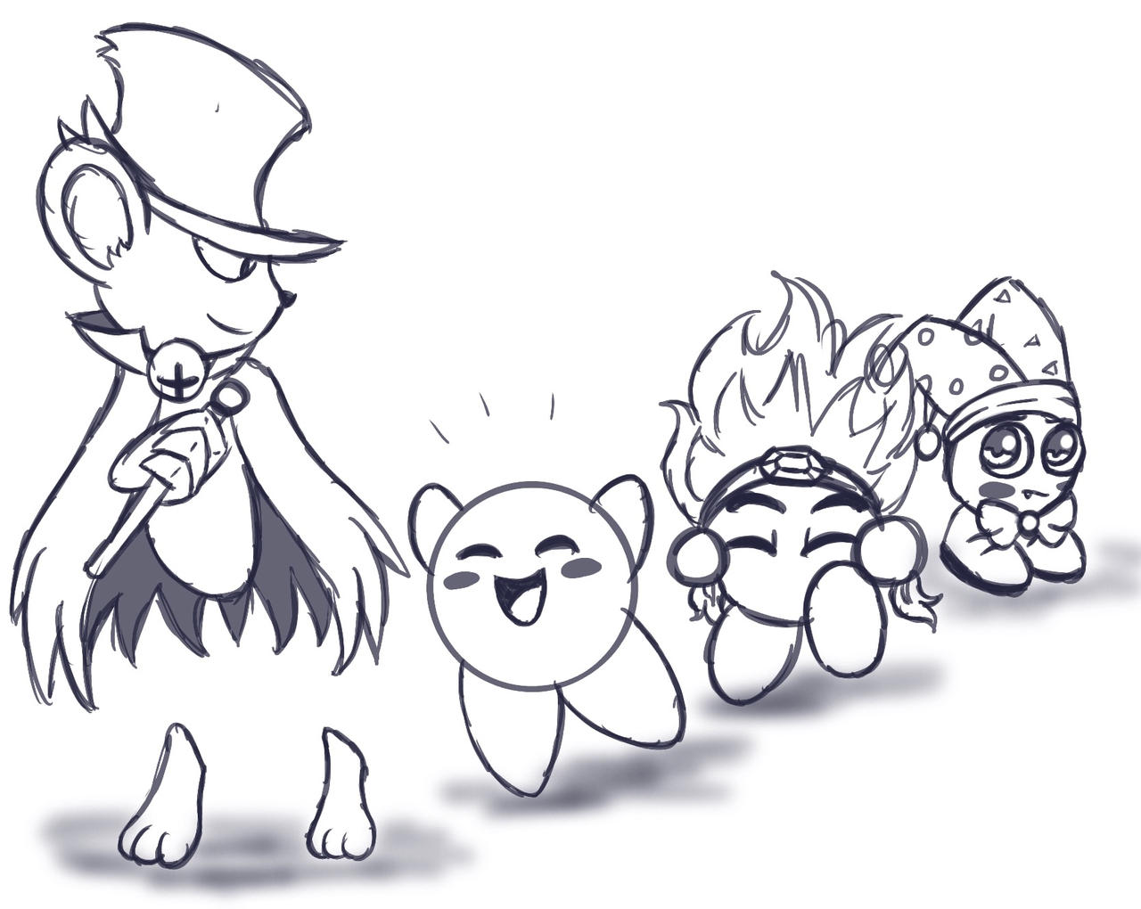 Kirby star allies team by shinysmeargle on