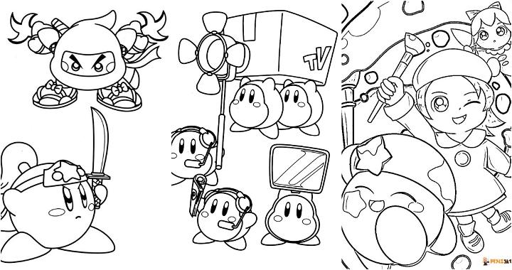 Free kirby coloring pages for kids and adults