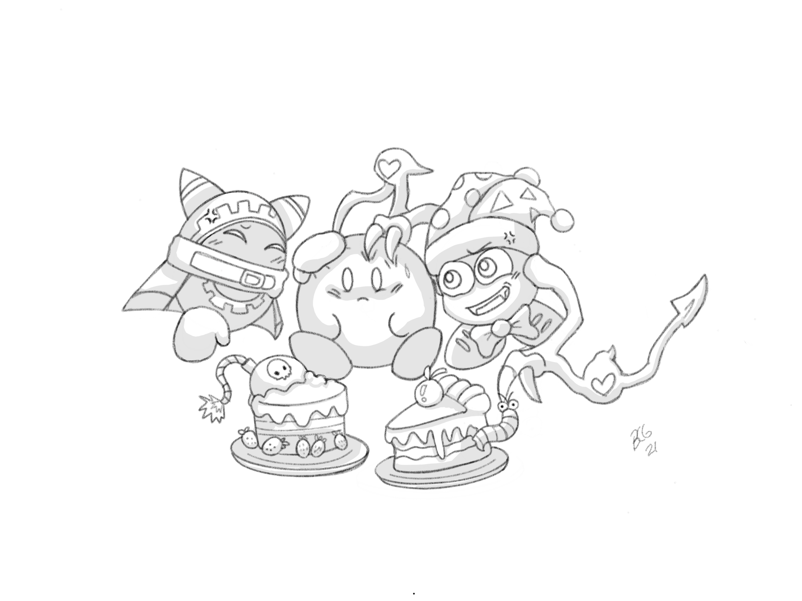 I made some art for the th anniversary of rtdl but i couldnt do magolor art without the og trickster milky way wishes is such a big influence on rtdl and the
