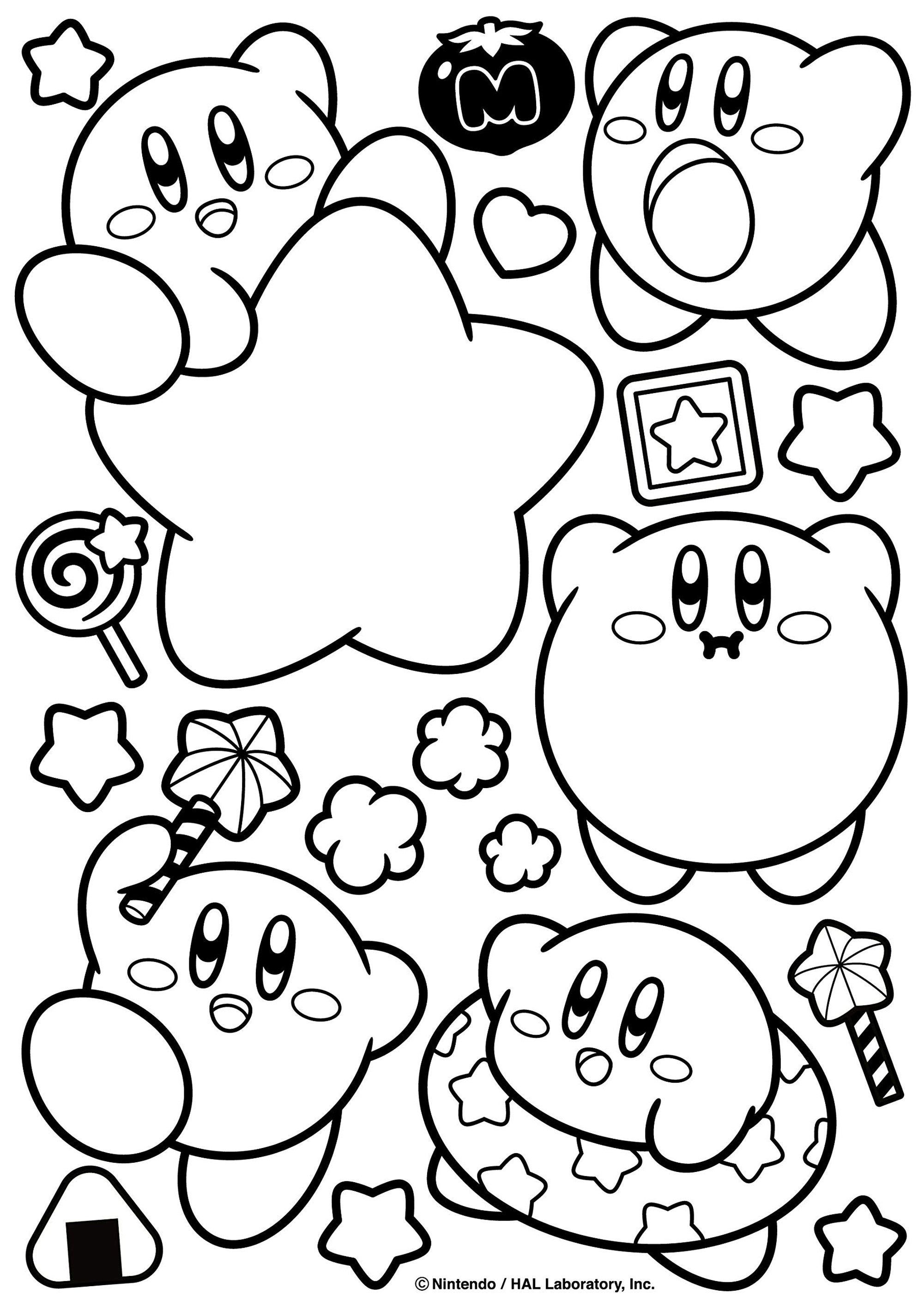 Kirby hologram art stickers of stars japanese craft book art seal cute coloring pages hello kitty colouring pages cool coloring pages