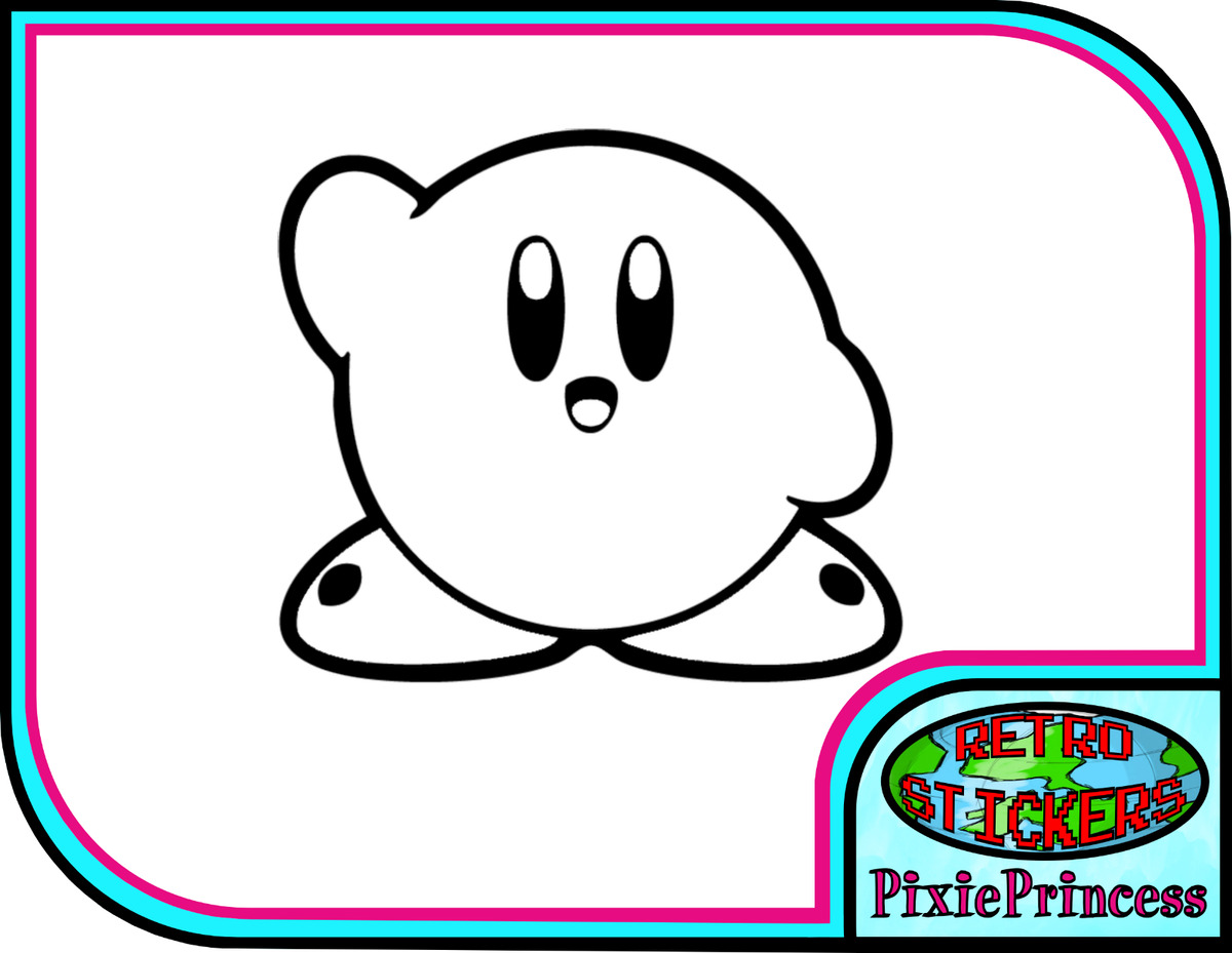 Kirby c nintendo vinyl sticker wall poster bedroom window laptop car bike decal