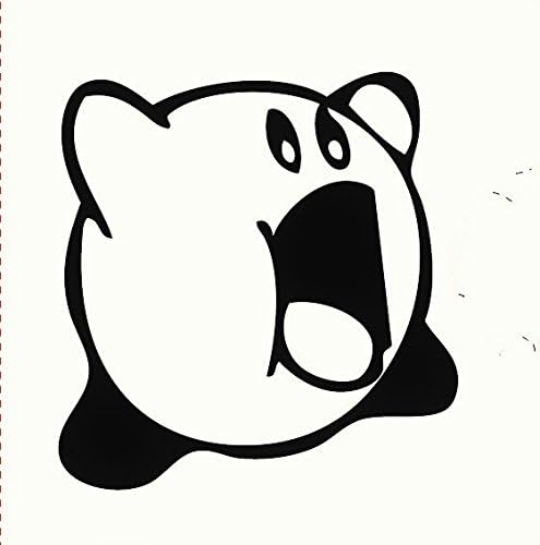 Kirby open mouth tall decal sticker for cars laptops tablets skateboard nintendo