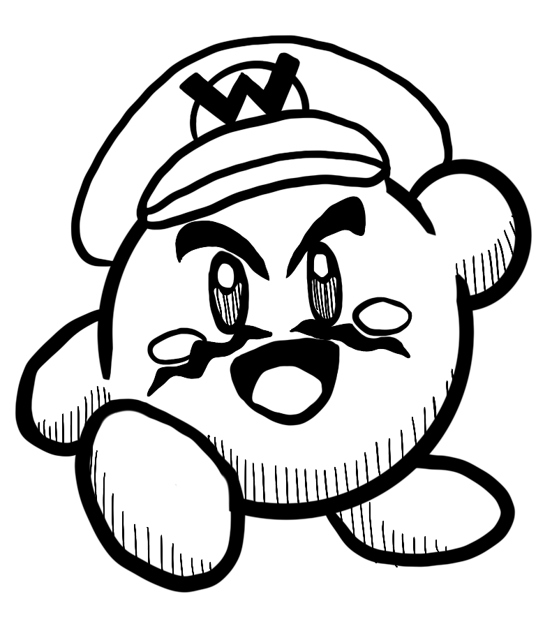Wario kirby tattoo design rgoblinartportfolio