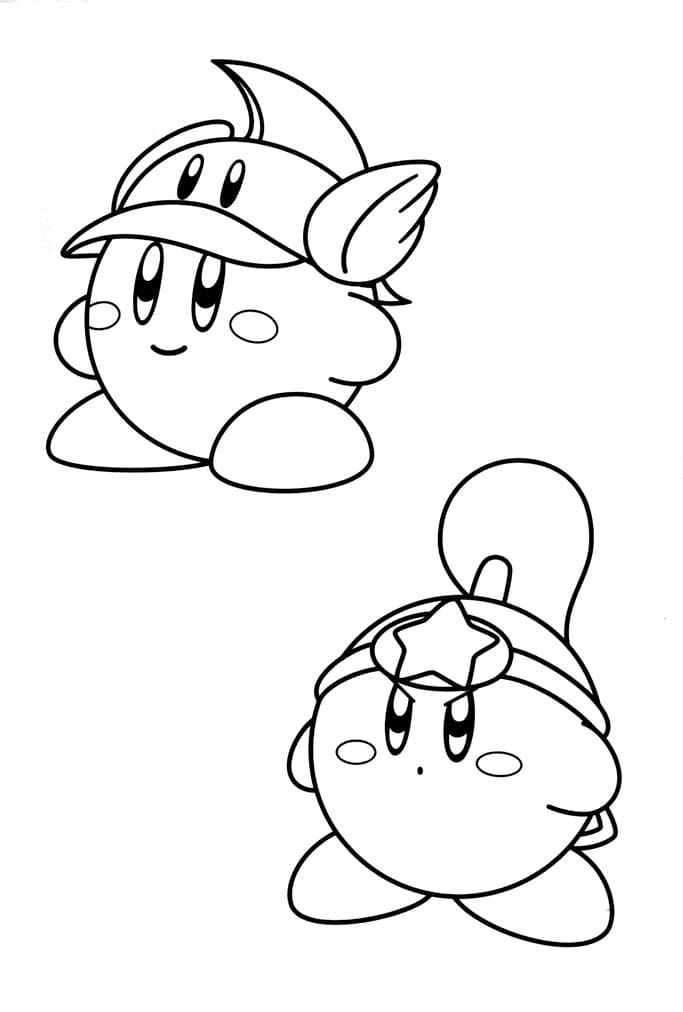 Kirby coloring pages pictures free printable coloring pages black and white cartoon cute easy drawings