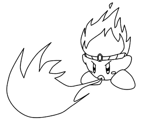 Kirby fire breath coloring pages â